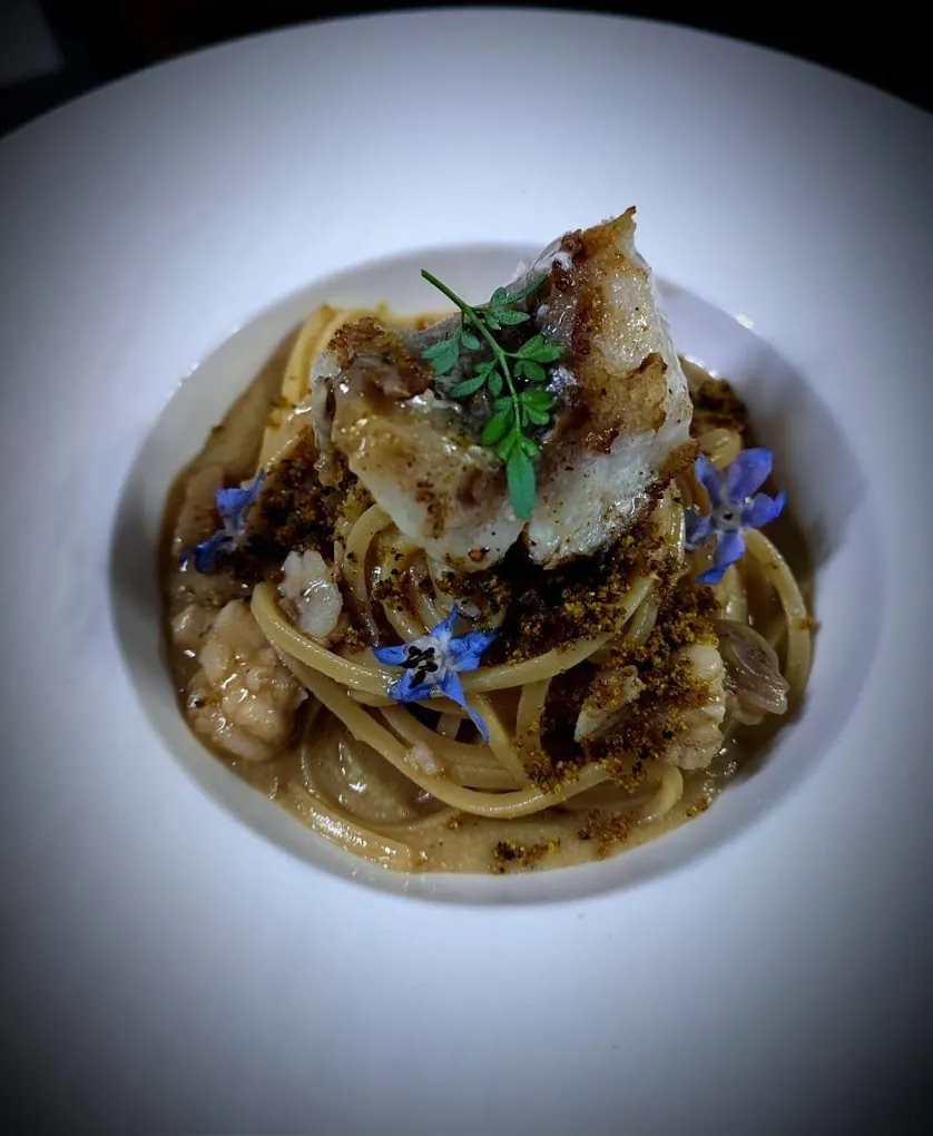 Fresh seafood pasta from our kitchen